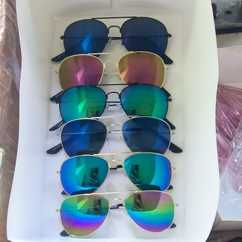 Round Frame Sunglasses Flat Mirror Factory 3026 Sunglasses 3025 Sunglasses Toad Mirror for Kidsren