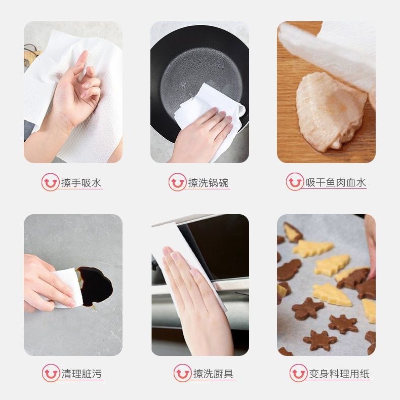 Kitchen Paper Disposable Lazy Rag Thickened Oil-Absorbing Paper Hanging Extra-Large Dry and Wet Dual-Use Dishwashing Cloth Washable