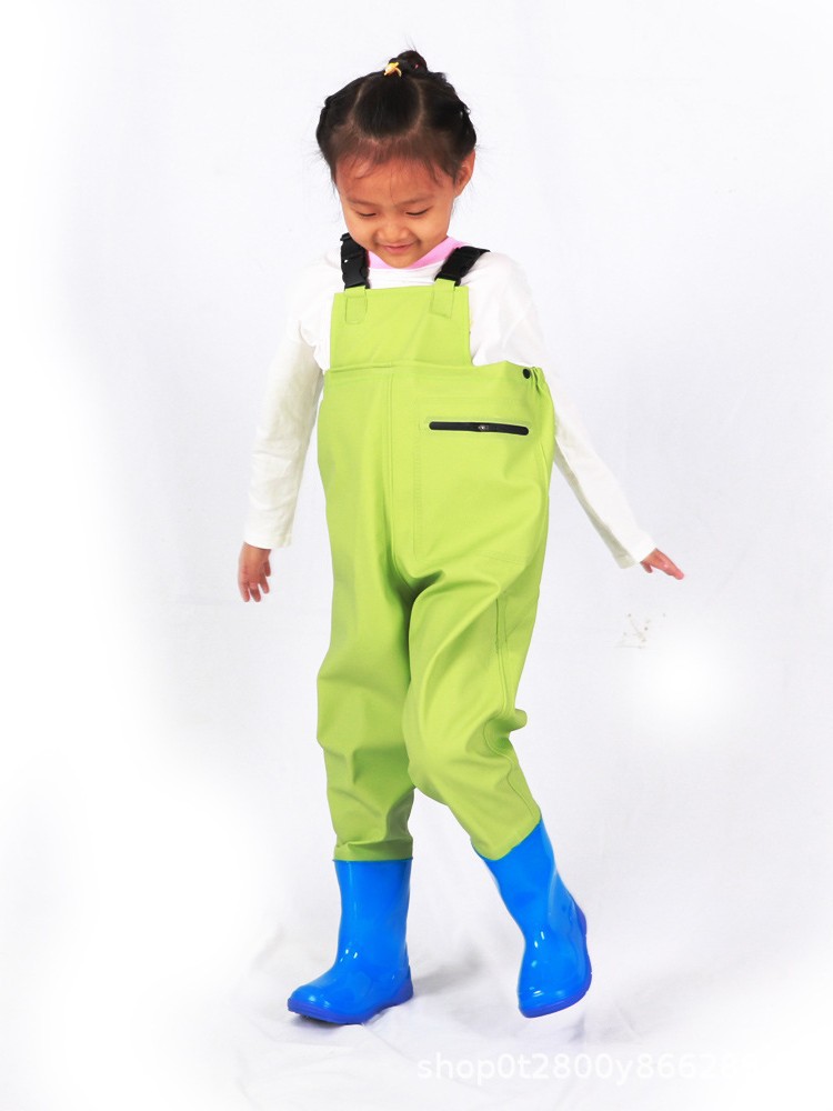Children's One-Piece Waterproof Suit, Wading and Sea Equipment, Beach Fishing, Ultra-Light Straps, Catching Fish and Playing in the Water, Kindergarten Baby
