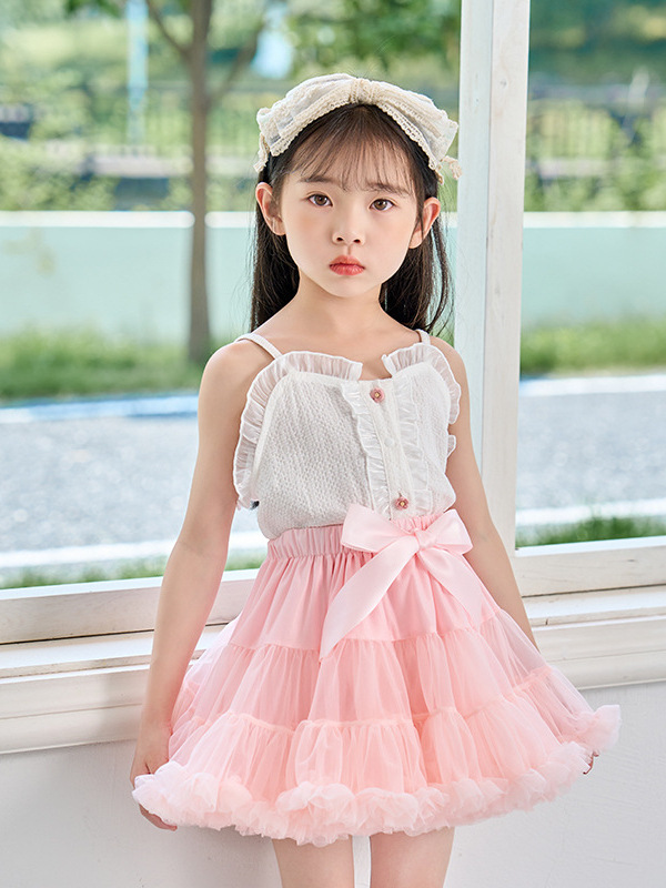 Spring and Summer Tutu Skirt Blue Princess Skirt Christmas Mesh Skirt Children's Clothing Cross-Border Dropshipping Tutu Skirt for Girls