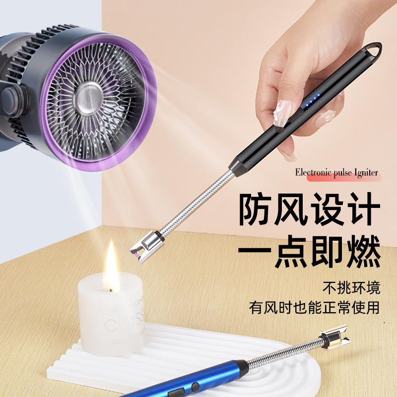Factory Wholesale Type-C Arc Charging Lighter Ignition Grab Gas Stove Extended Kitchen 360 Degree Hose