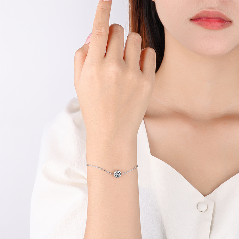 Niche Jewelry Elegant Hand Jewelry Versatile Accessible Luxury High-End Bracelet S925 Sterling Silver Moissanite Perception Bubble Bracelet