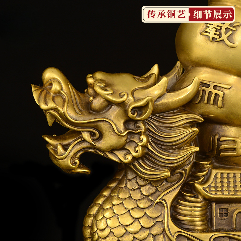 Brass Smooth Sailing Ship Ornament Brass Faucet Ship Living Room Office Living Room Gift Ornament Large Size