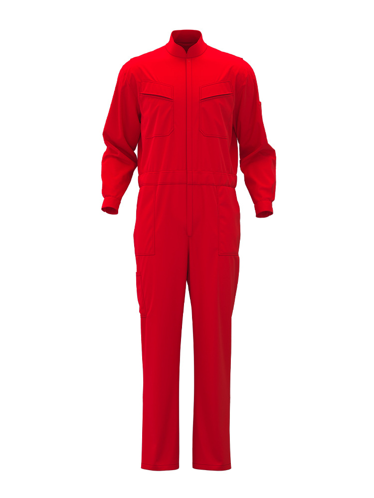Cross-border Spring and Autumn one-piece overalls solid color stand collar tooling printing machine repair clothing workshop factory clothing labor protection clothing customization