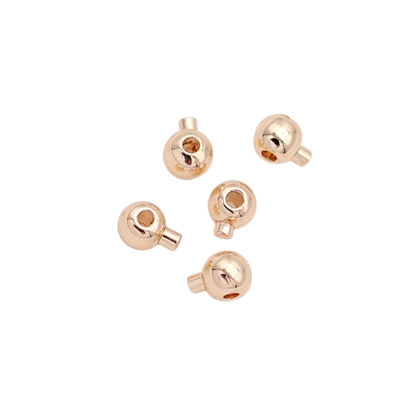 18k package gold plated real gold snap button handmade diy bracelet clip closure accessories wire rope fishing line positioning buckle buckle