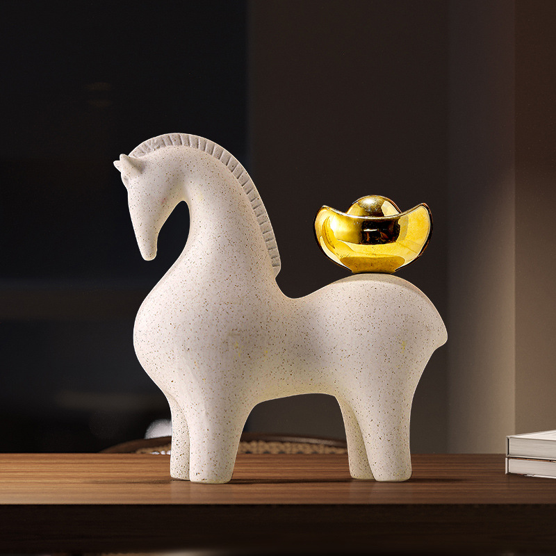 Now Rich Lucking Decoration New Chinese Living Room Entrance Wine Cabinet Office Desktop High-end Decoration Opening Gift