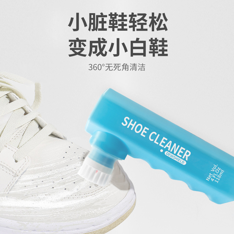 Amazon Cross-Border Portable White Shoe Cleaner, Special Shoe Cleaning Agent, Whitening Dry Cleaning Agent with Brush Head