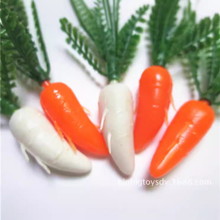 6.2cm high simulation red and white radish model simulation vegetable plant sand table carrot cake baking ornaments