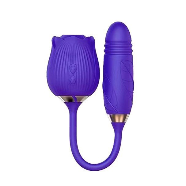Amazon's Popular Foreign Trade Product Orena Full Garden Flower 2-3-4-5 Generation Tongue Licking and Sucking Telescopic Stick Female Vibrator