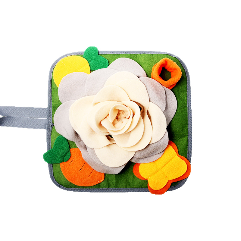 Upgraded Pet Sniffing Mat, Rabbit Feeding Mat, Hamster Sniffing Training Toy, Foraging Blanket, Mood Relief Slow Eating Mat