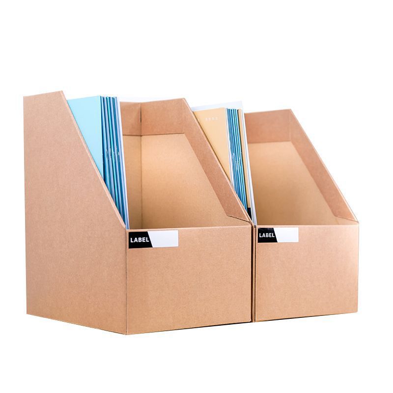 Book Folder Desktop Storage Box Paper Bookshelf Office Stationery Student Creative Simple Book Stand Box Organizer