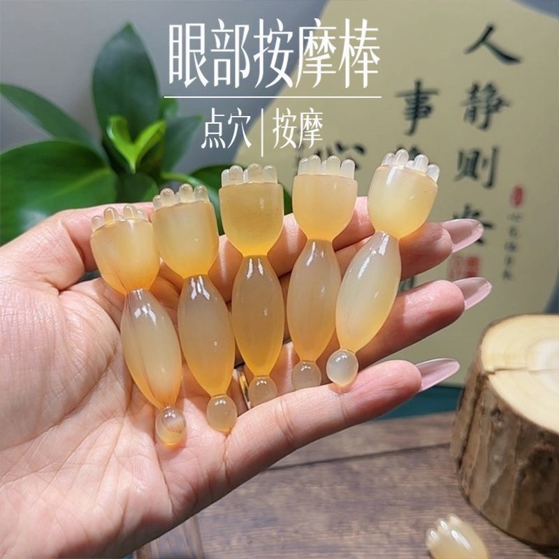Массажная палочка для глаз с овечкой, маленький лотос, акупрессура, Сузаку, для массажа шеи и лица