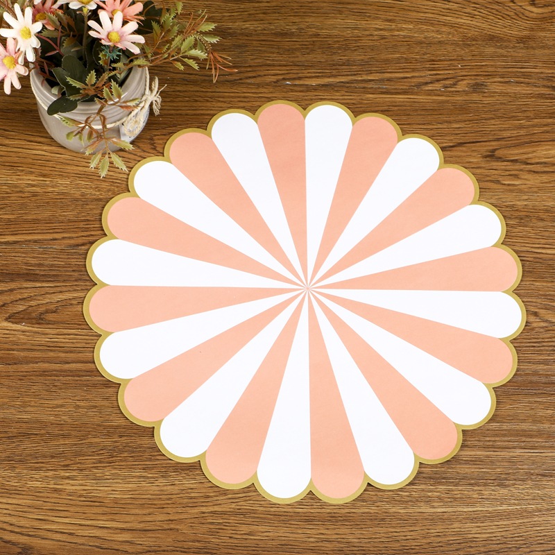 Creative Special-Shaped Placemat Paper Disposable Placemat Paper Western Food Household Paper Placemat Japanese Kidsren's Christmas Paper Mat