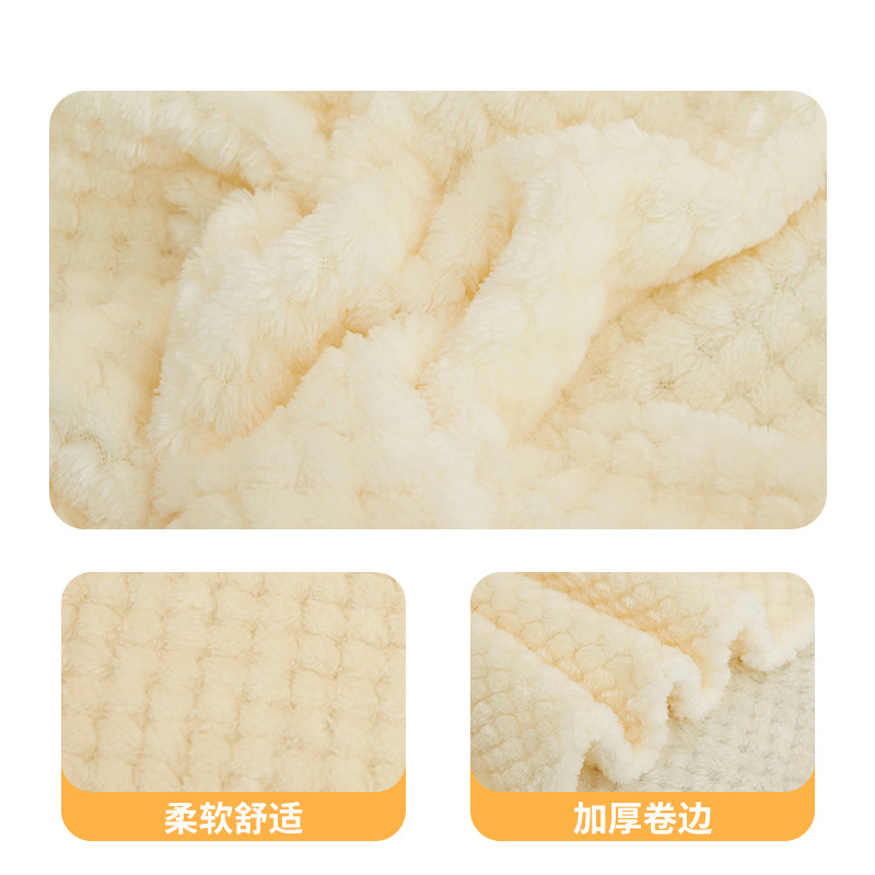 Cross-border Thickened Pineapple Gebeibei Fleece Blanket Flannel Blanket Pet Blanket Air-conditioning Blanket Gift Coral Fleece Blanket