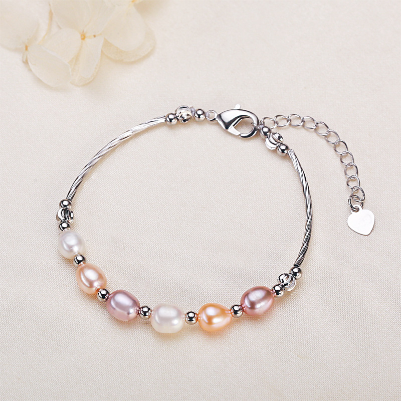 Pearl Wholesale Zhuji Freshwater Pearl Bracelet Women's Bracelet Cute Chanel Style Simple All-match Curved Pipe Bracelet Accessories