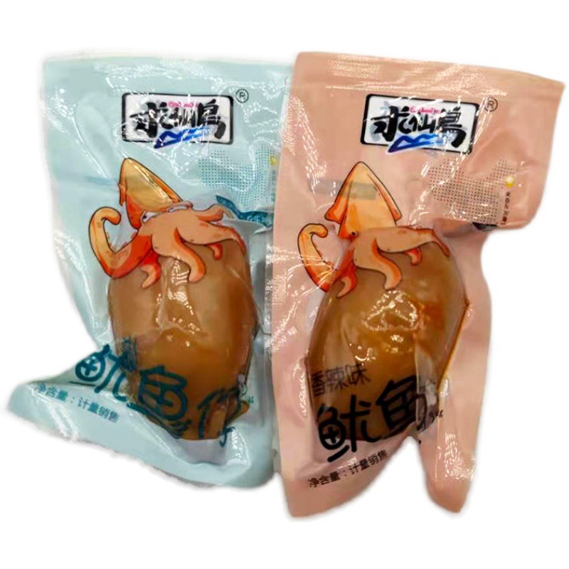 Qiu Xian Dao Bulk Weighing with Full Seeds Spicy Original Flavor Squid Snacks 500g Seafood Office Snacks Free Shipping Open Bag