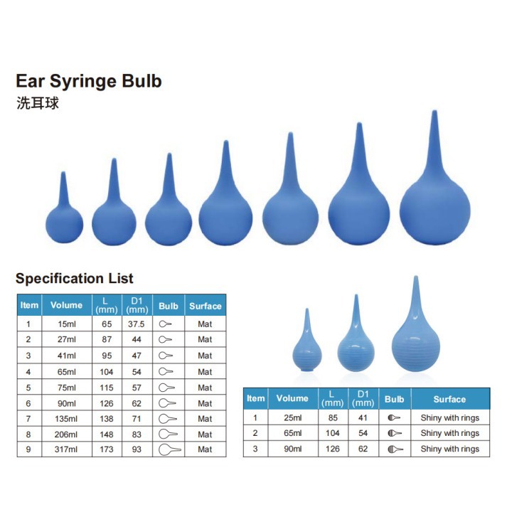 Medical PVC Ear Washer Earwax Cleaning Absorbent Ear Suction Nasal Suction Blow Dust Ear Washer Ball 13485/CE/FDA