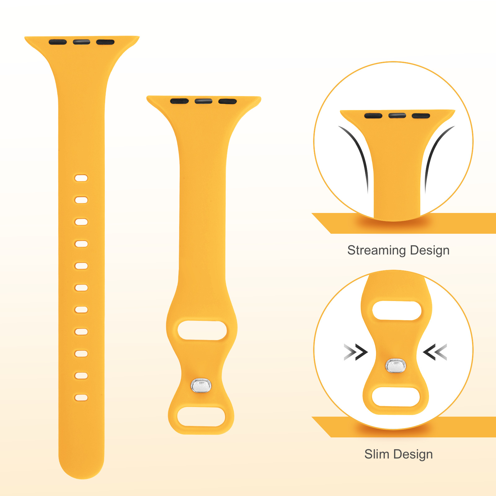 Suitable for Iwatch1234567Se/ Series8 Apple Silicone 8-Character Butterfly Buckle Small Waist Strap