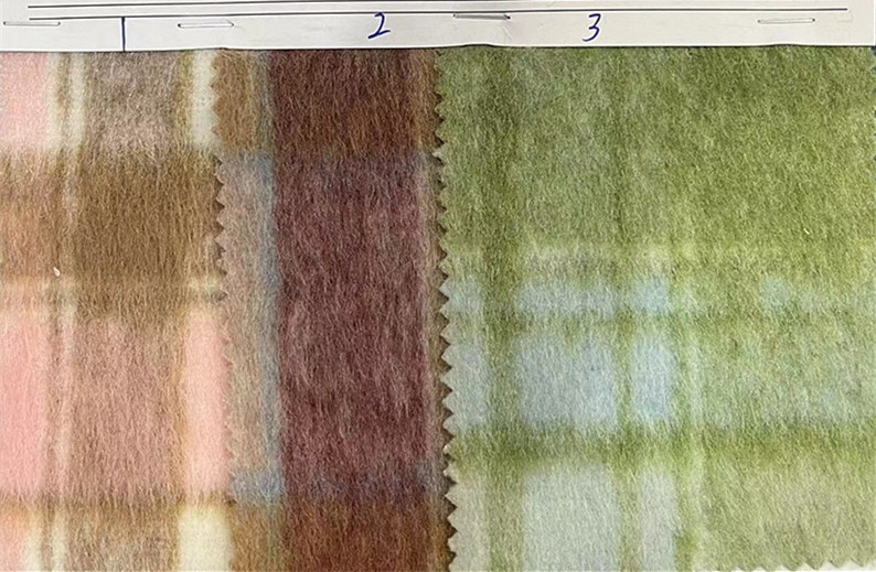 Woolen Woolen Spot Long Hair Large Plaid Coat Clothing/shoes and Hats/luggage Fabric