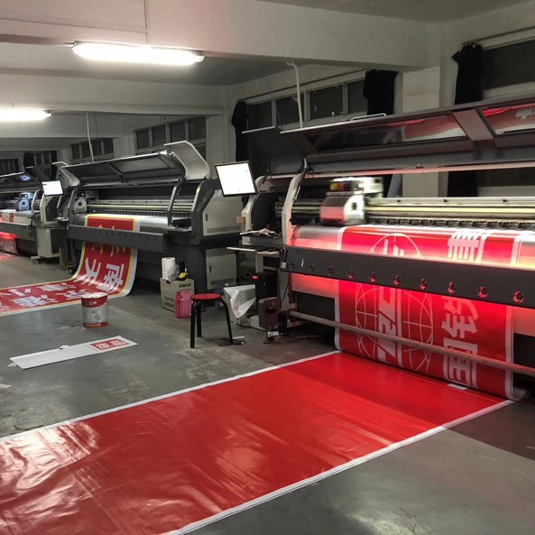 Шанхайская ткань для струйной печати черного фона для рекламы, производства, регистрации на выставке, фоновая реклама, производство и обработка