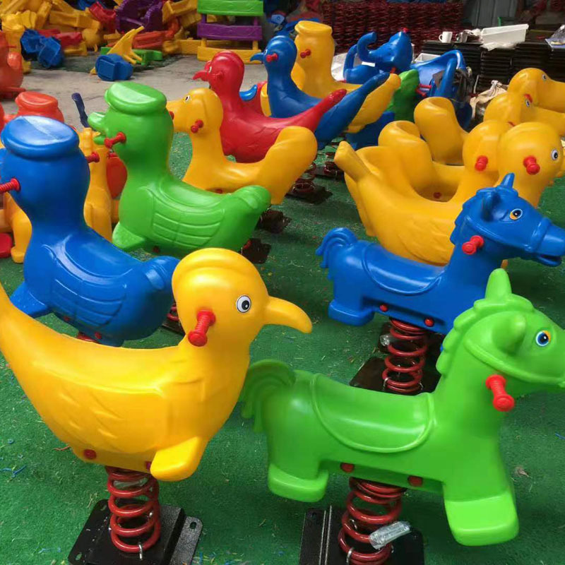 Kindergarten outdoor spring rocking horse Community Park Children's rocking outdoor seesaw balance Trojan playground