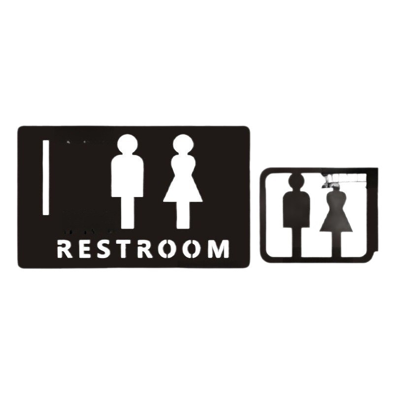 Wholesale Restroom Signs for Men and Women, Restroom Bathroom Creative Signs, Signboards, Side-Mounted Signs