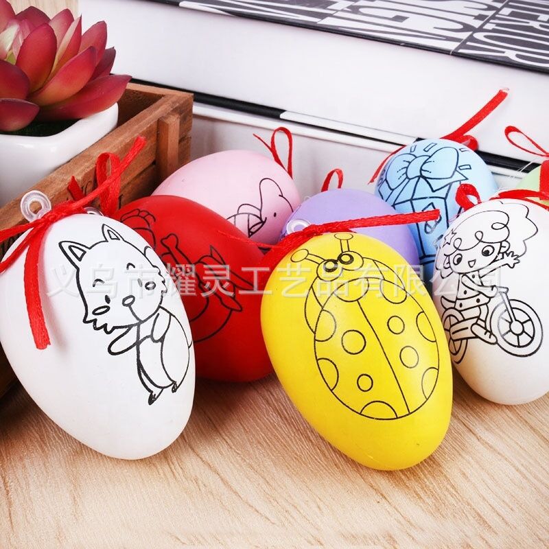 Factory direct supply Styrofoam white blank foam egg painting Halloween DIY early education