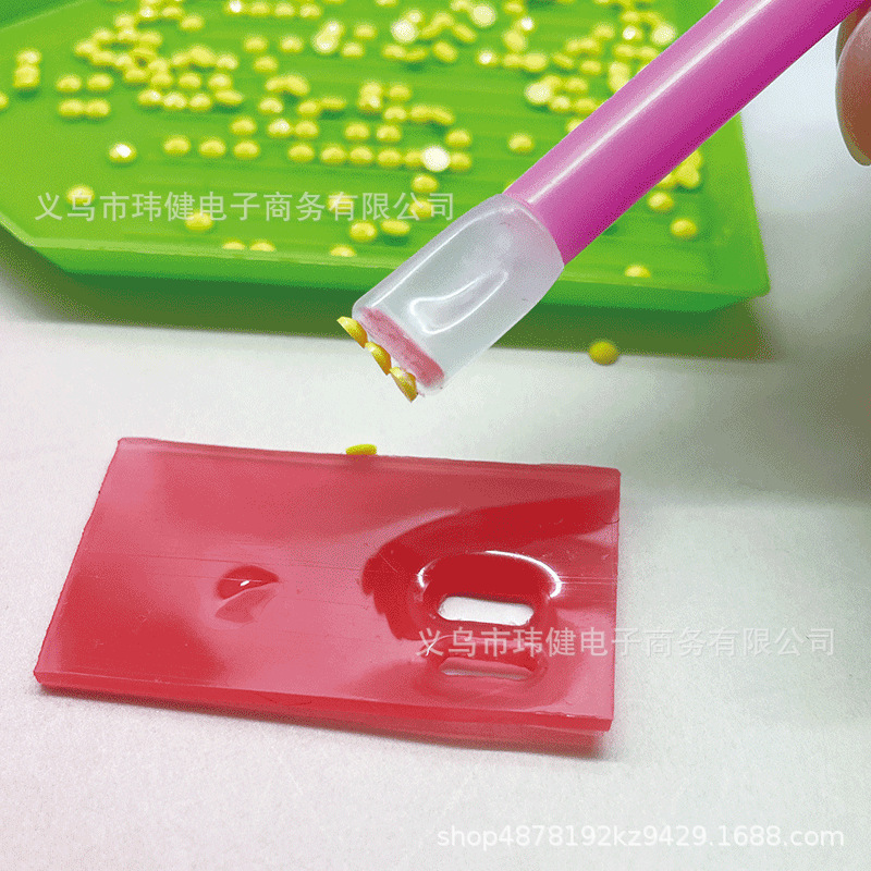 Diamond Painting Clay Tool Kit Accessories Dotting Pen Red Square Plate Round Plate Tweezers Factory Direct Sale Wholesale Handmade
