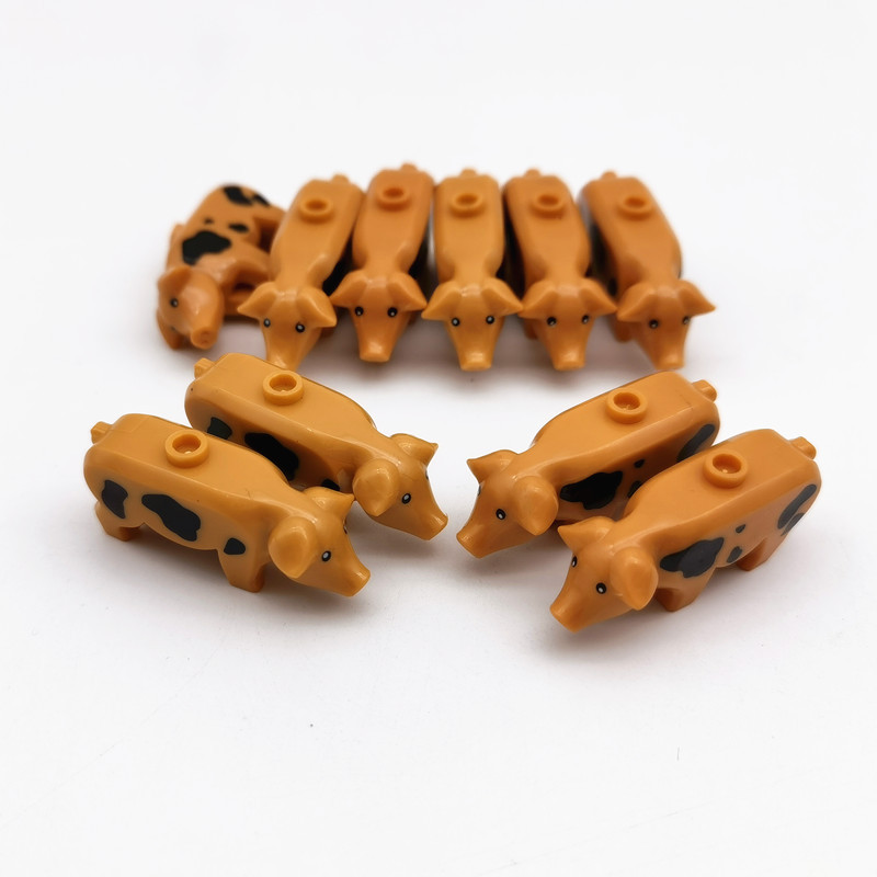 Piglet Building Block Parts Animal Small Particle Accessories Assembly Toy Farm Pig Pen Compatible with 34280 Educational Assembly