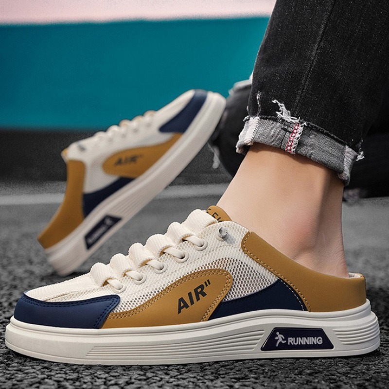 2026 New Spring Breathable Sports Mesh Slip-On Casual Sneakers Without Heel for Men