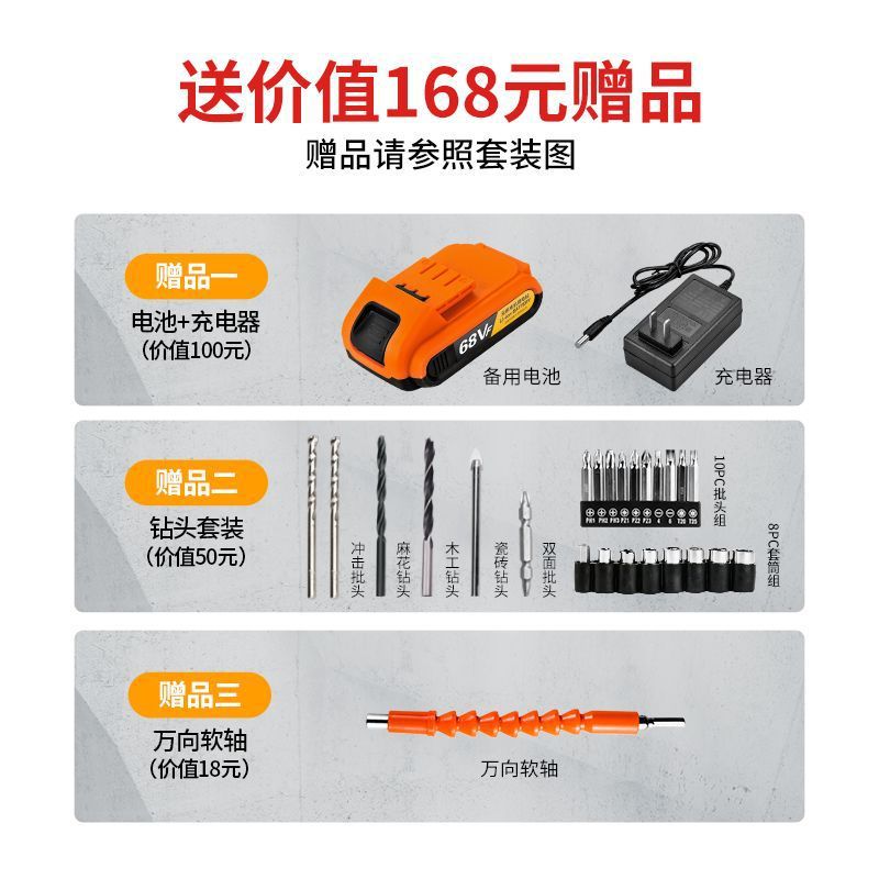Household Set Electric Drill Tool Box Multi-Functional Hardware Electrician Repair Combination Complete Car-Mounted Household Universal Set