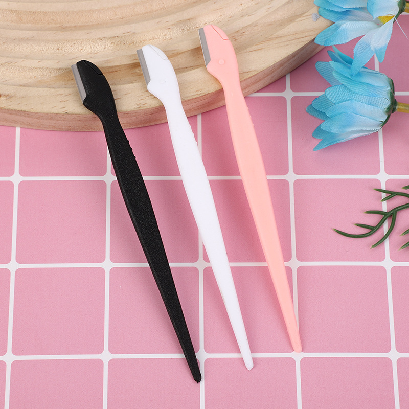 Fang Li eyebrow trimming knife three straight rod eyebrow trimming knife eyebrow shaving knife with protective shell
