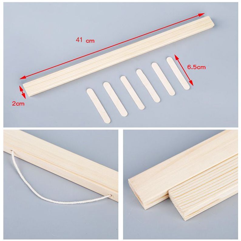 Solid Wood Hanging Scroll DIY Tool-Free Solid Wood Hanging Picture Clip Decorative Poster Hanging Rod Grooved Clip Hanging Scroll