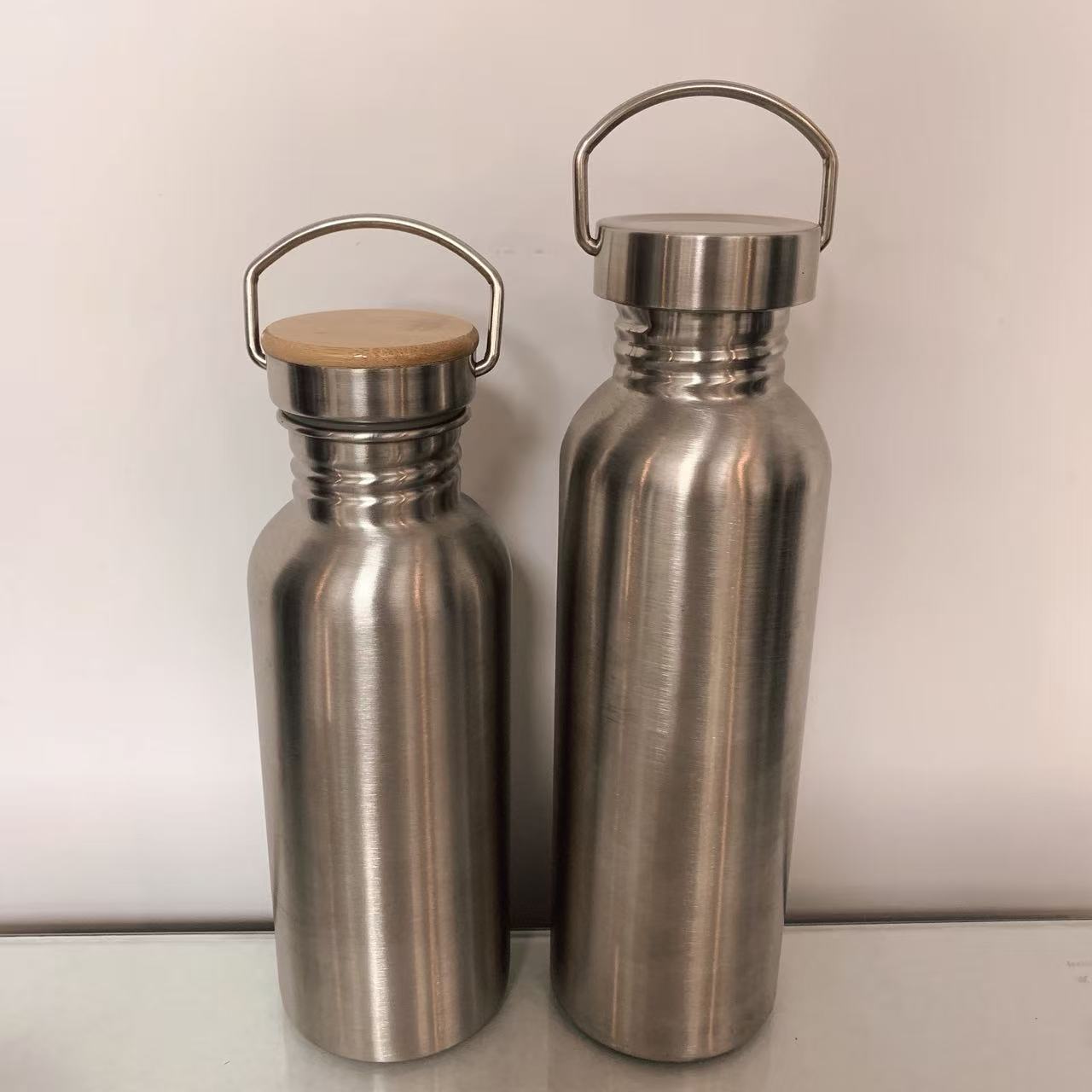 Food Grade 304 Stainless Steel Water Cup Single-Layer Sports Water Bottle Outdoor Non-Insulated Cup All-Steel Mouth Cup Anti-Fall