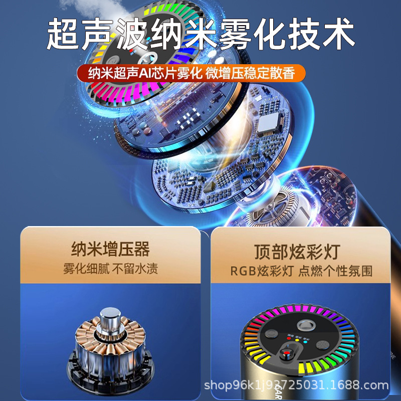 Car Air Freshener, Automatic Fragrance Diffuser, Car Interior Decoration, Light Fragrance Car Humidifier, Starry Sky Ceiling Fragrance Diffuser