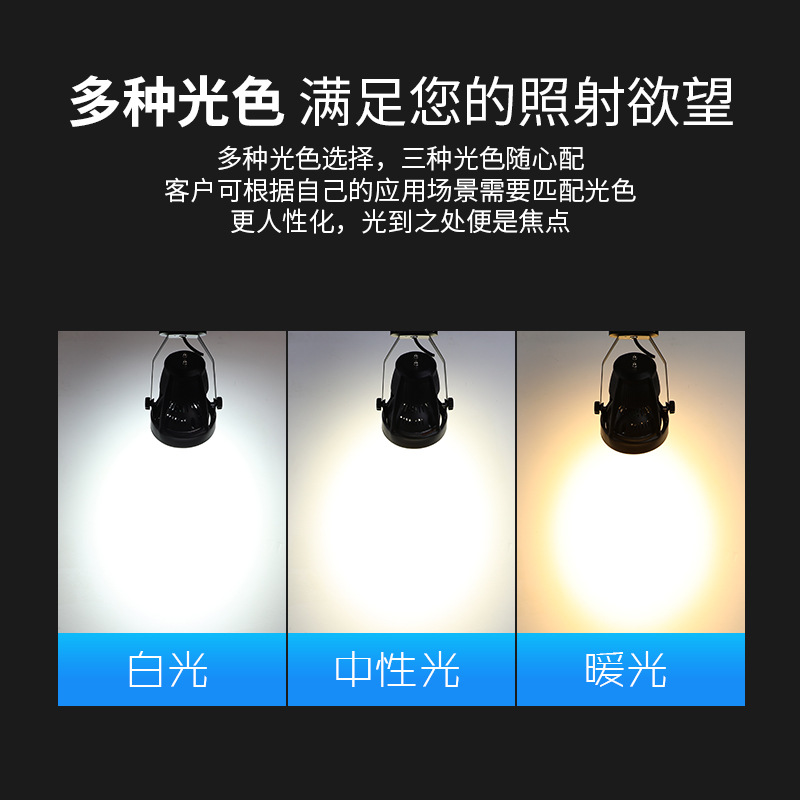 LED track spotlight bulb par30 super bright clothing store 35W commercial supermarket E27 screw bubble energy-saving light source
