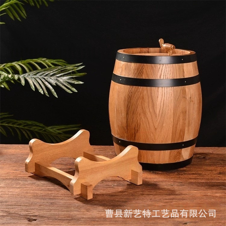 New Oak Solid Wood Wine Fermentation Barrel Without Gall Bladder, Home Brewing Barrel, Popular Oak Barrel Empty Barrel