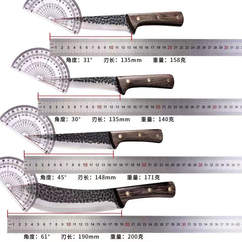 Longquan hand-forged bone knife meat selling knife split cattle sheep pig slaughter knife pork file special knife for meat cutting