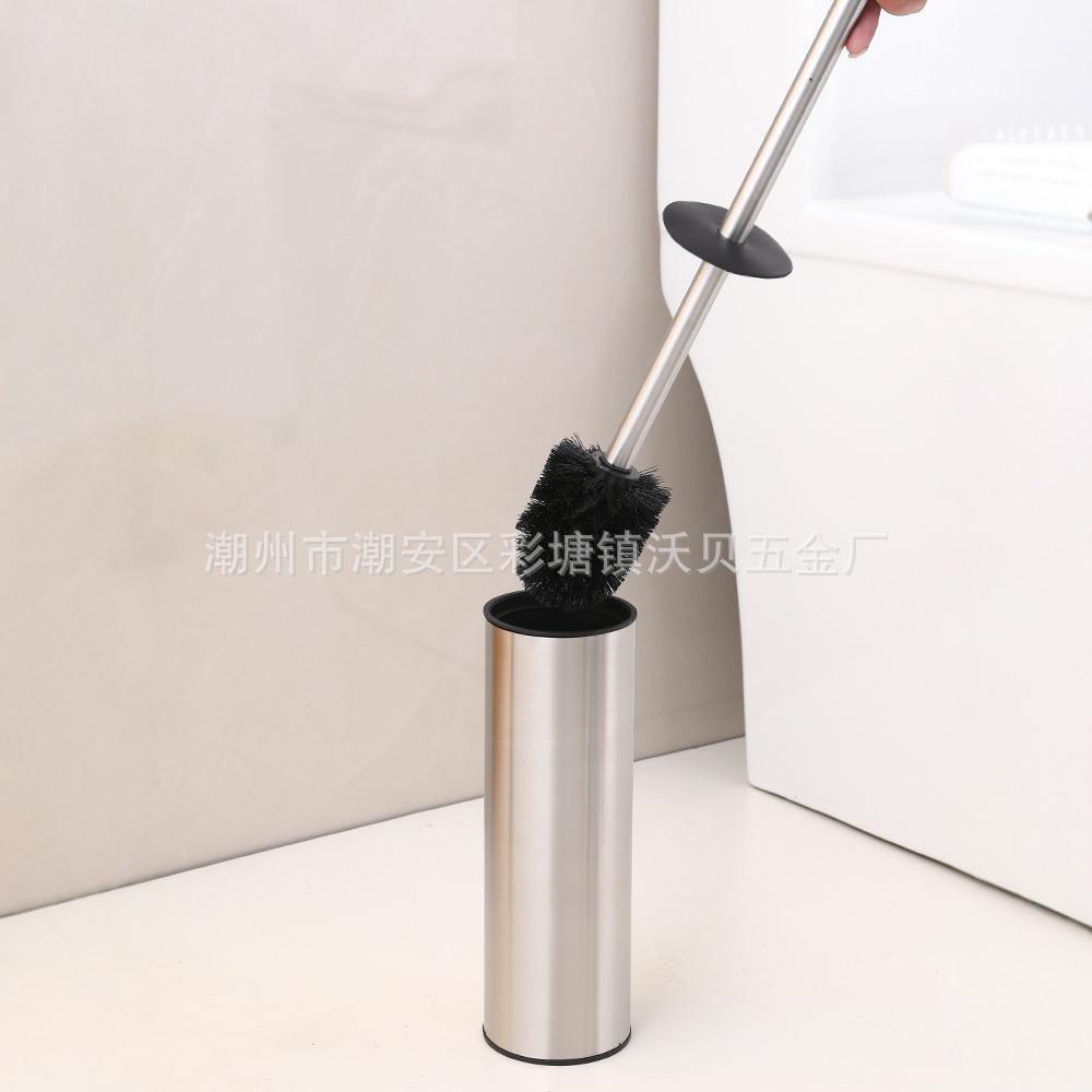 Bathroom Toilet Brush Black Wall-mounted Stainless Steel Brush Toilet Cleaning Brush Household Non-dead Brush Gold