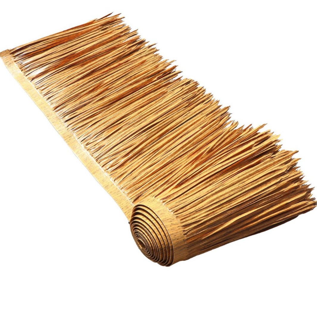 Lvchuang simulation thatched roof straw homestay decorative tiles artificial plastic fake wool grass flame retardant factory wholesale