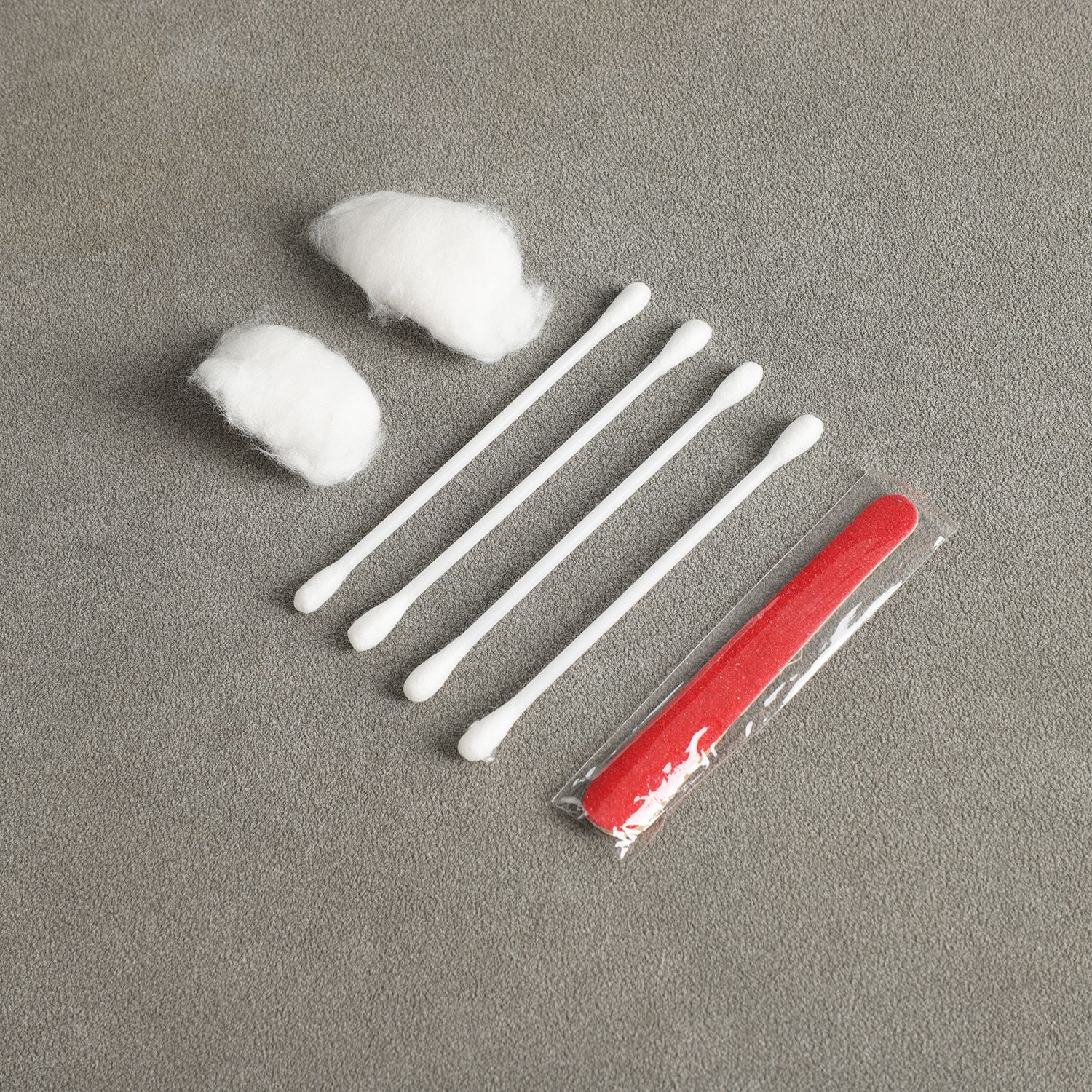 Light Luxury Hotel and B&B Disposable Care Package Makeup Remover Cotton Swab Nail File Set Care Wholesale