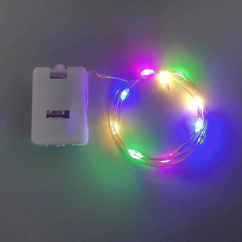 Led Light String Small White Box Three-Speed Adjustable Copper Wire Lamp Gift Box Baking Bouquet Flower Cake Christmas Wine Bottle Stopper Lamp