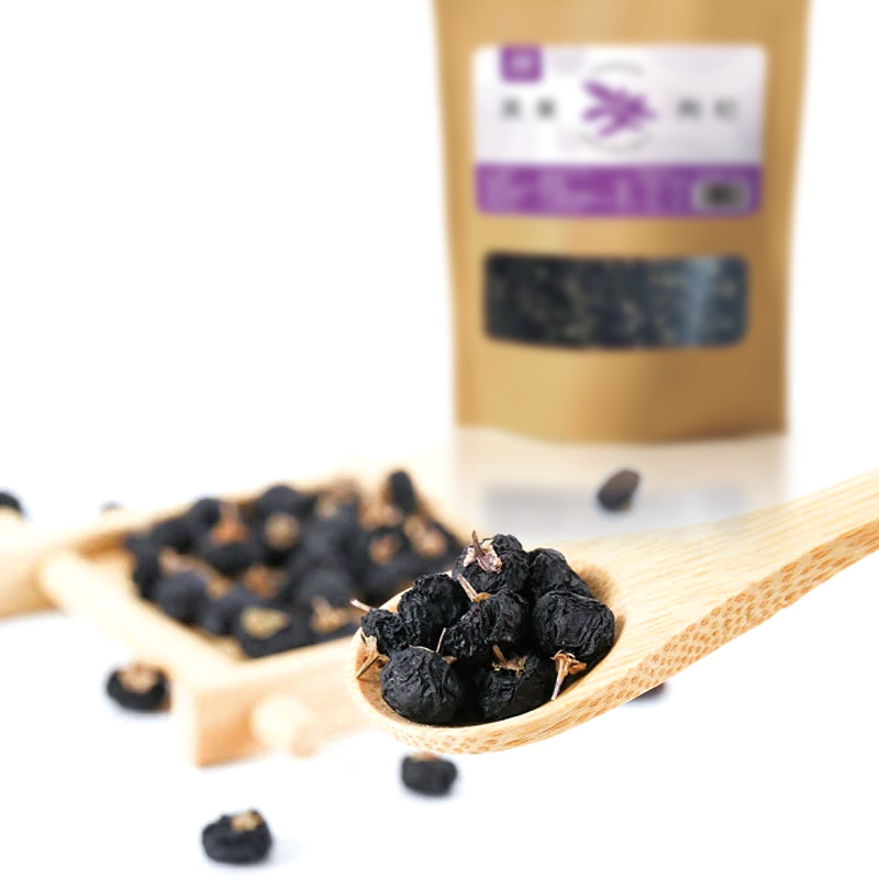 Good Morning Black Fruit 100g Wolfberry Qinghai Black Wolfberry Puree Bulk Goods Whole Box Ningxia Wolfberry Wholesale