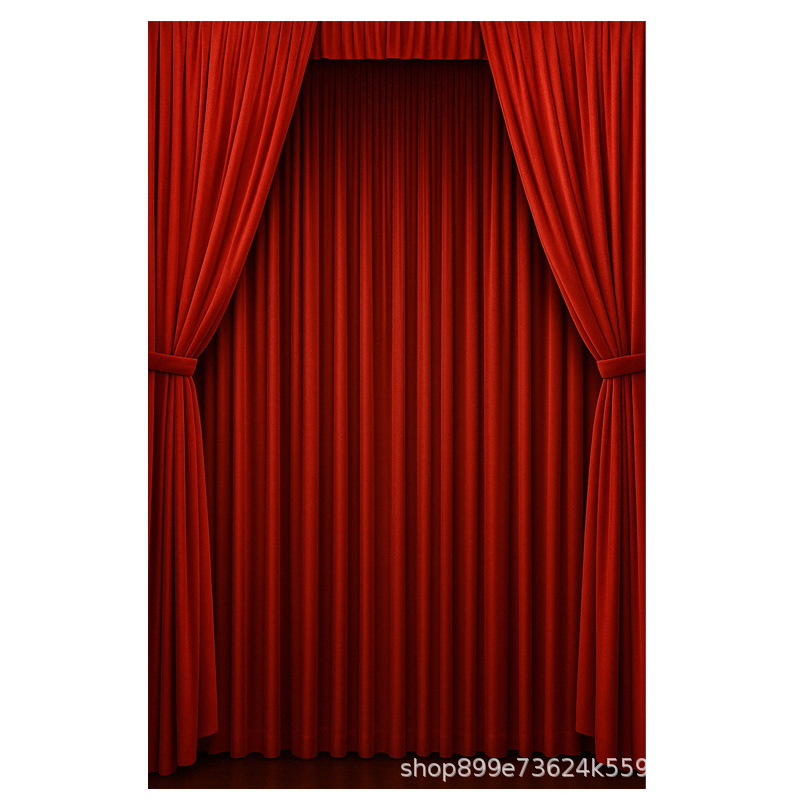 Electric Split Stage Curtain Black Velvet Background Cloth Thickened Red Gold Velvet Wedding Conference Electric Curtain