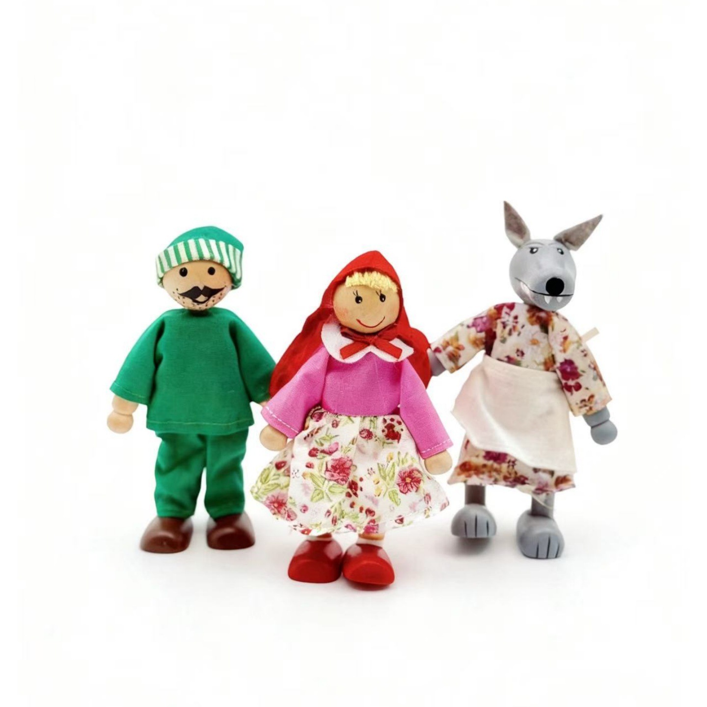 Parent-Child Story Little Red Riding Hood Wolf Grandma Teaching Aids Baby Hand Puppet Animal Finger Puppet Rag Doll Plush Doll