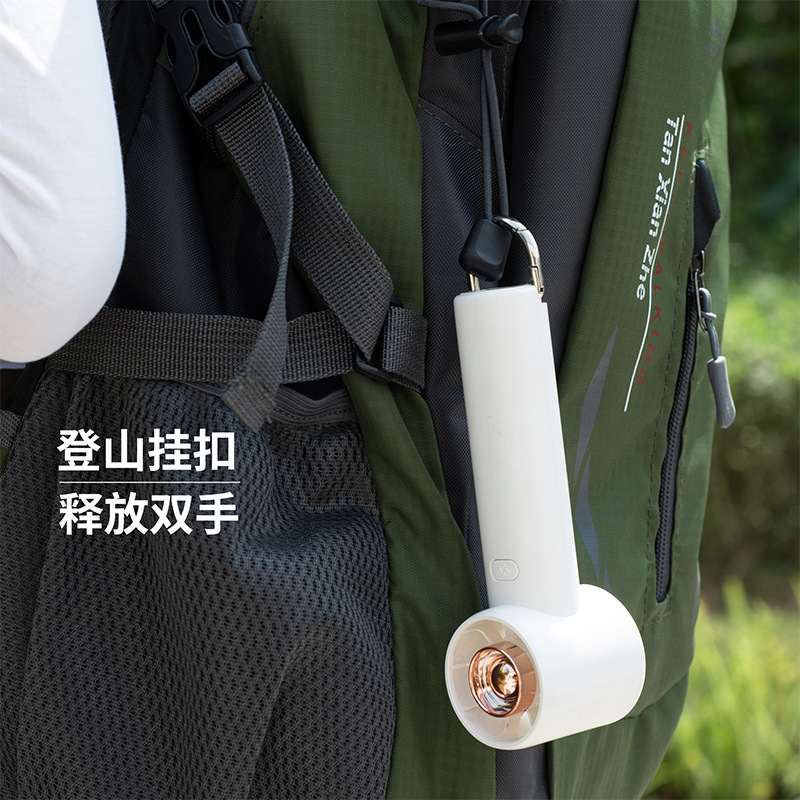 Summer new handheld turbo fan mini small usb portable carabiner outdoor brushless fan wholesale