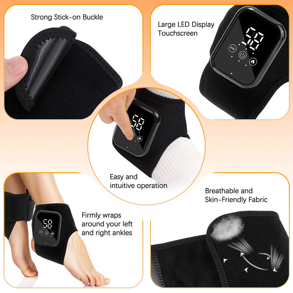 Cross-Border Electric Heating Ankle Protection, Hot Compress Vibration Massage Foot Physiotherapy Instrument, Ankle Joint Relaxation Heating and Warming Instrument