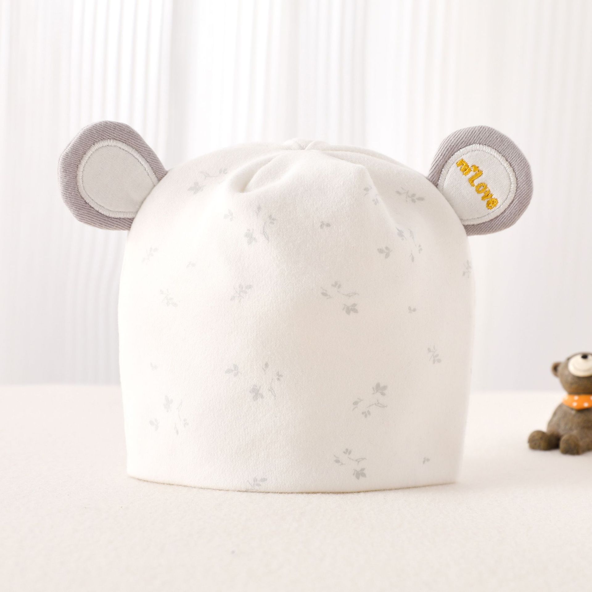 New Korean style baby tire cap double-layer boneless 0-3 months newborn halogen cap autumn and winter New tire cap