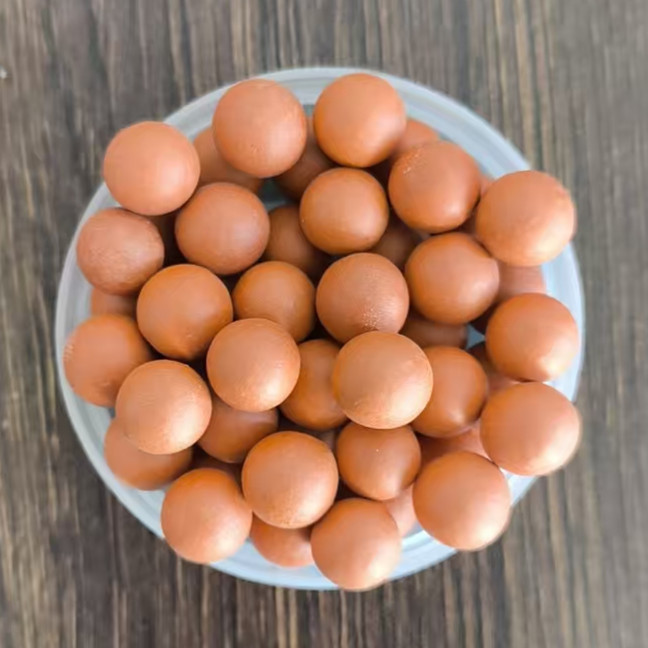 Maifan Stone Mineralized Ball Showerhead Water Purification Filter Element Protective Gear Filled with Tourmaline Balls for Massage, Light Red Maifan Stone Balls