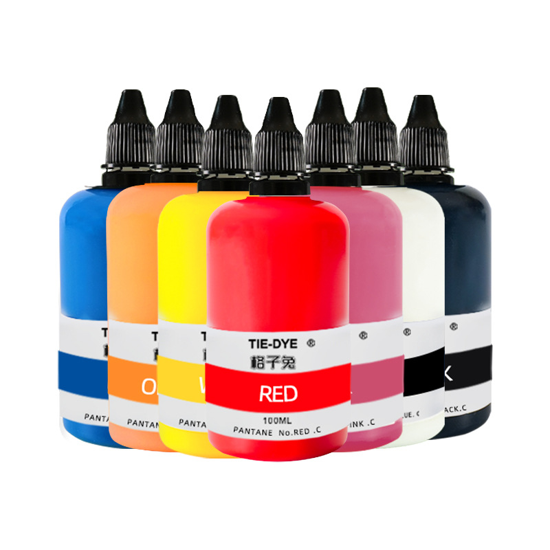 Tie-Dye Pigment DIY Tool Kit Material Package, No-Boil Dye, Eco-Friendly Clothing T-Shirt Square Scarf Active Dye Set